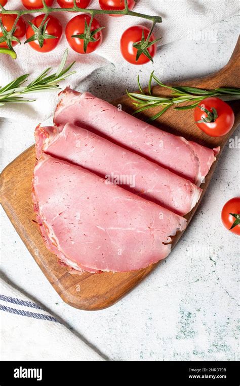 Beef Salami On A Wooden Serving Board Dried Smoked Ribeye Salami Top