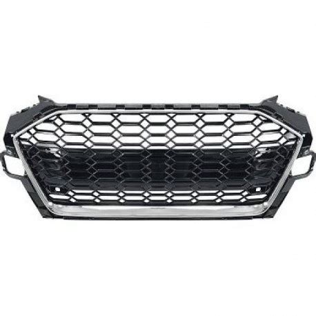 Calandre Avant Look Rs Noir Chrome Pour Audi A B W Facelift