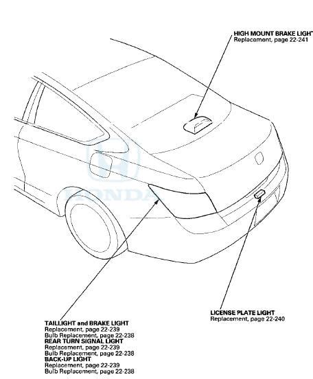 Honda Accord Component Location Index Exterior Lights Body Electrical Honda Accord Mk8