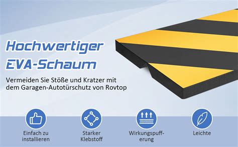 Rovtop St Ck Kantenschutz Schaumstoff Garage Auto Garage Schwarzer