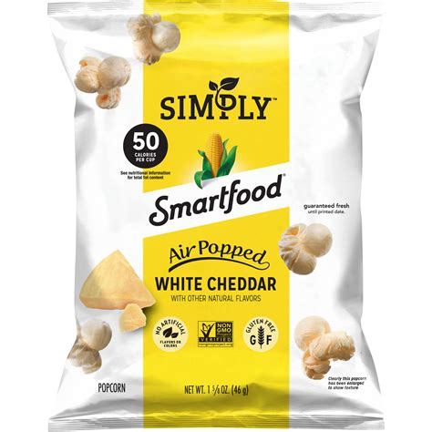 Simply Smartfood White Cheddar Flavor Popcorn Snack Chips 1725oz Bag