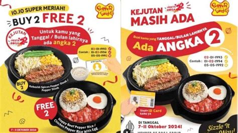 Daftar Promo Makanan Hari Ini Oktober Ada Promo Buy Get