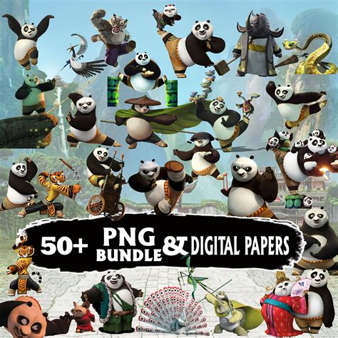 Kung Fu Panda Clipart Kung Fu Panda PNG Kung Fu Panda Clip Etsy Australia