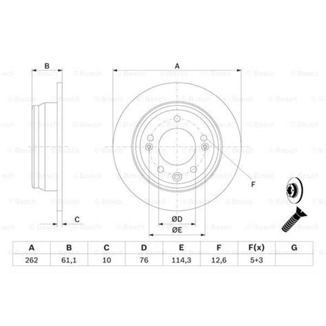 Bosch X Disques De Frein Arri Re Plein Pour Hyundai I Fd Lmn El