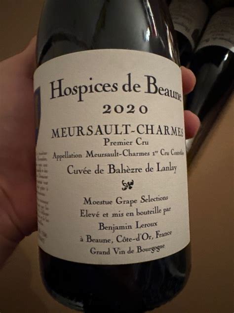 Hospices De Beaune Meursault Er Cru Charmes Cuv E Bah Zre De