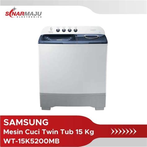 Mesin Cuci 2 Tabung Samsung 15 Kg Twin Tub WT 15K5200MB WT15K5200MB