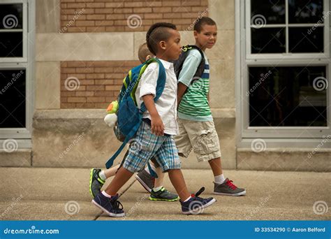 Kid Walking To School