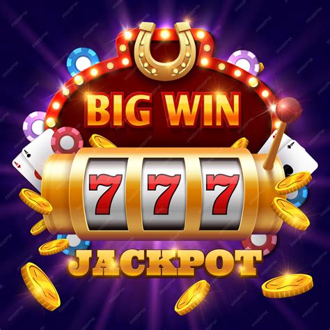 Premium Vector | Big win 777 lottery vector casino concept with slot