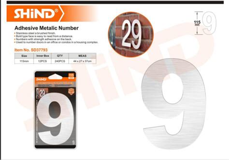 Shind Adhesive House Numbers