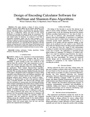 Fillable Online Citeseerx Ist Psu Design Of Encoding Calculator