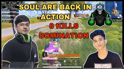 SOUL 8 KILLS CHICKEN DINNER IN SCRIMS SOUL VS IYD SOUL BACK IN