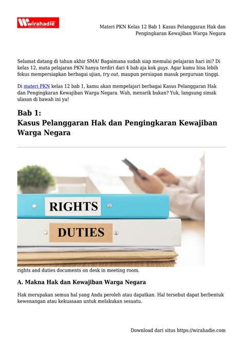 Solution Materi Pkn Kelas Bab Kasus Pelanggaran Hak Dan