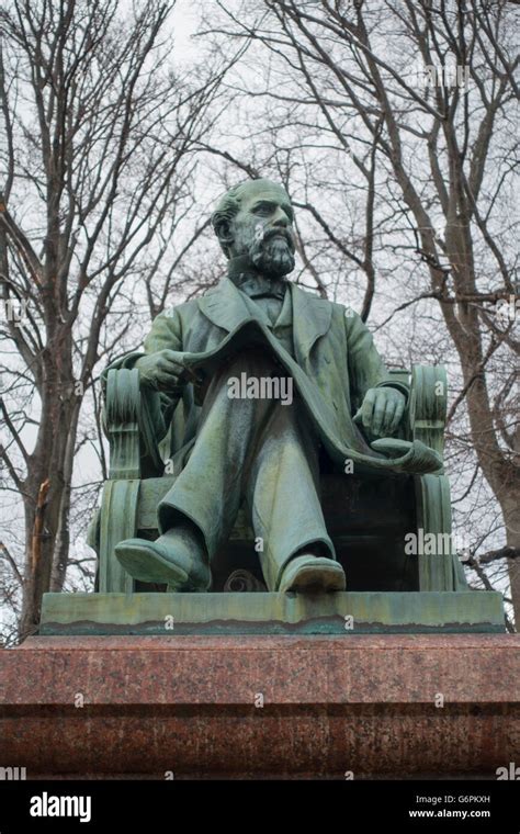 John Roebling statue Cadwalader park Trenton NJ Stock Photo - Alamy