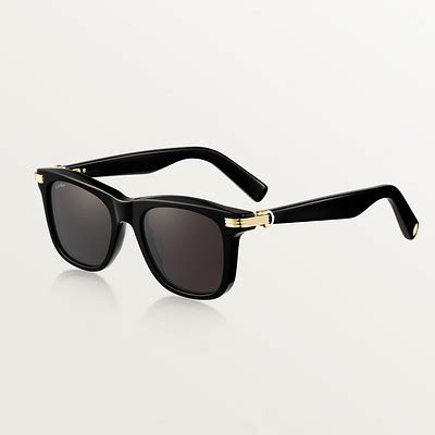 CRESW00628 - Première de Cartier sunglasses - Black acetate, grey ...