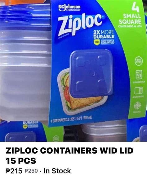 Ziploc Containers With Lid Food Drinks Packaged Instant Food On