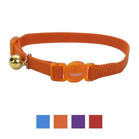 Safe Cat Adjustable Snag Proof Breakaway Cat Collar Sunset Orange