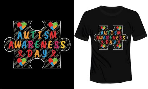 Premium Vector Autism Awareness Day Typography Tshirt Design