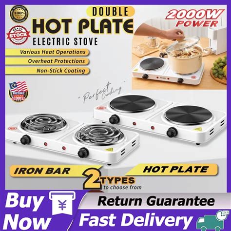 Double Hot Plate Electric Stove Induction Cooker Multifunction Without Gas Cooking Dapur Memasak
