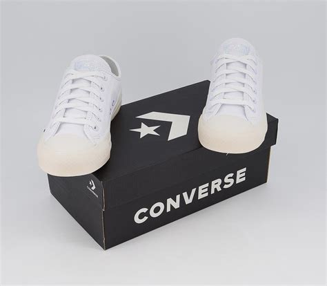 Converse Converse All Star Low Trainers White Leather Iridescent Exclusive Women S Trainers