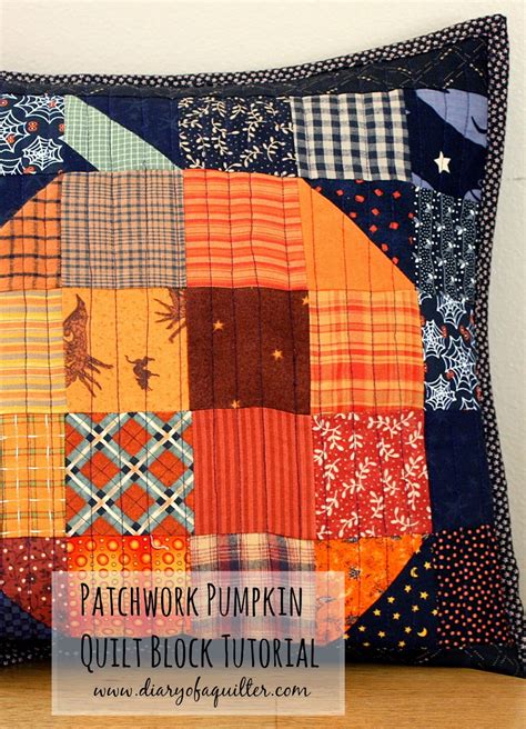 Patchwork Pumpkin Quilt Block And Table Runner Tutorial Diary Of A Quilter A Quilt Blog