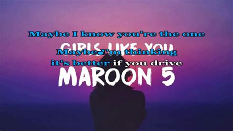 Maroon 5 Girls Like You Karaoke Instrumental Youtube