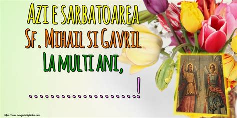 Felicitari Personalizate De Sfintii Mihail Si Gavril Flori