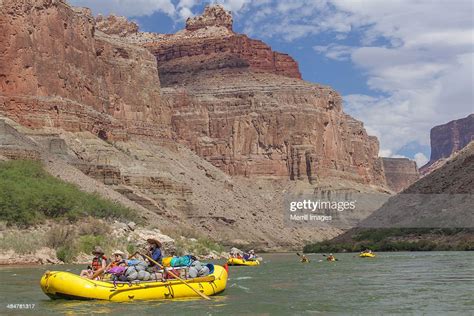 Whitewater Rafting On Colorado River Grand Canyon High Res Stock Photo