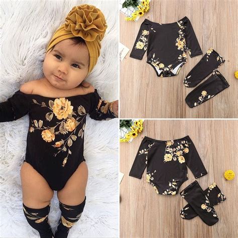 Cute Newborn Infant Baby Girl Floral Romper Jumpsuit with Leg Warmers ...