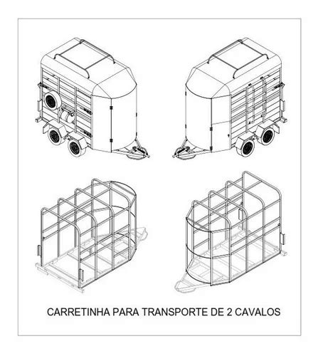 Projeto Construir Carretinha Reboque Transporte Cavalos Venda Em