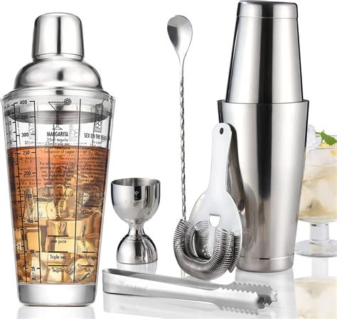 Amazon Etens Glass Cocktail Shaker And Boston Shaker Set Bundle