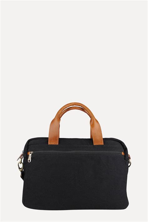 Buy Online Genuine Leather with DyedBlack Canvas Laptop Bags – Zobello