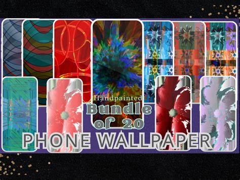 Unique Abstract Wallpaper Set of 20. Handpainted Modern & - Etsy