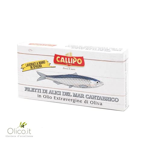 Filetti Alici Mar Cantabrico In Olio Extravergine Di Oliva Callipo