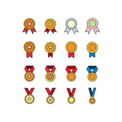 Premium Vector Medal Icon Set Vector Symbol Design Templates