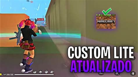 NOVA ATUALIZAÇÃO CUSTOM LITE FREE FIRE 3 MB GRÁFICO DE MINECRAFT