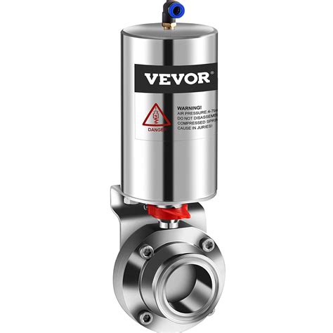 Buy Vevor Pneumatic Butterfly Valve Pneumatic Sanitary Valve Heavy