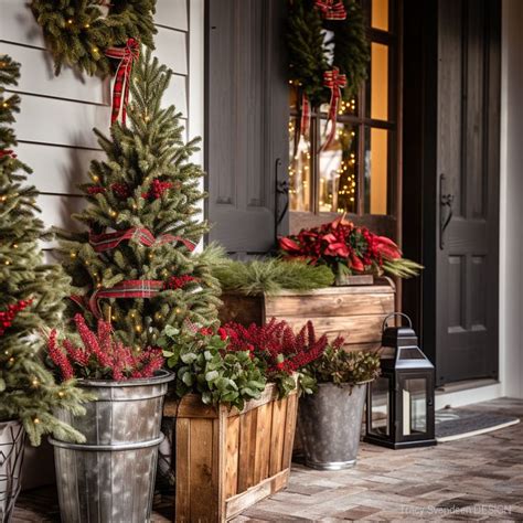 37 Festive Outdoor Christmas Decorating Ideas Front Porch Christmas