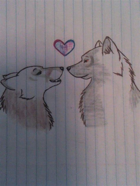 another cute wolf couple by groverismypuppy on DeviantArt