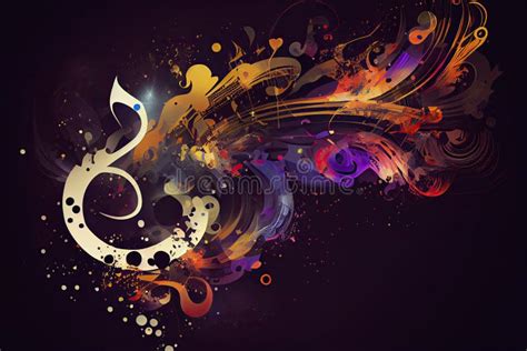 Abstract Colorful Music Background with, a Colorful Design in Space ...