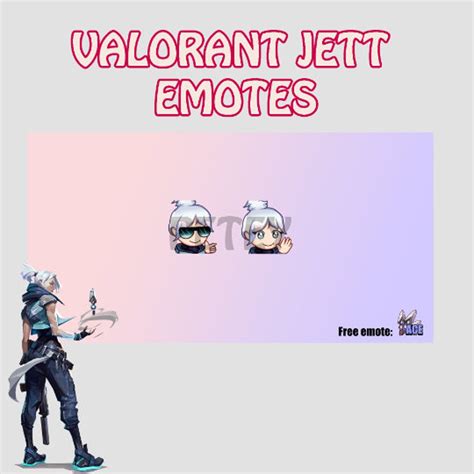 Jett Valorant Twitch Emote Sub Badges Free Jett Emotes Etsy Canada