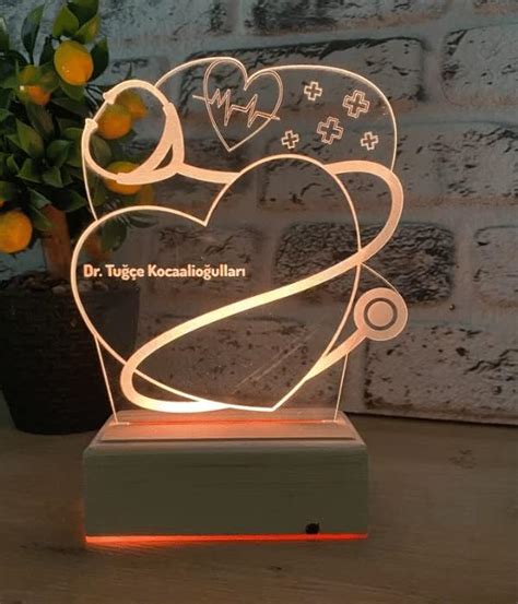 Buy BnC Gifts Acrylic Customized Heart Cardiologist Doctor Led Lamp