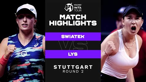 Iga Swiatek Vs Eva Lys 2022 Stuttgart Round 2 WTA Match Highlights