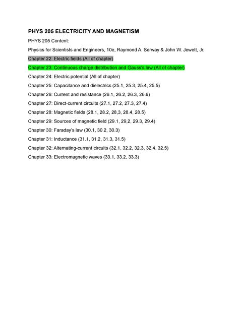 Phys Electricity And Magnetism Lecture Phys Electricity And