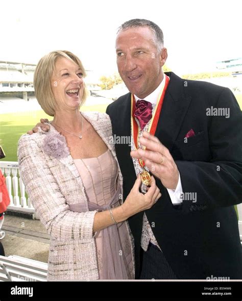 English Cricket Hero Sir Ian Botham And Lady Botham At Lords Today