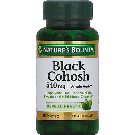 Natures Bounty Black Cohosh 540 Mg Capsules 100 Ea Botanicals And