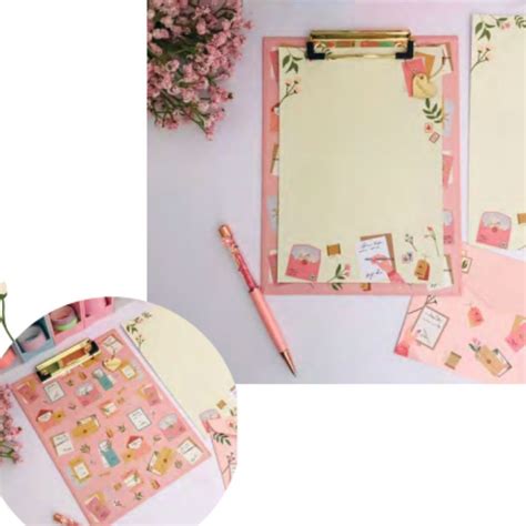 Prancheta Estampada A Vintage Folhas Papelaria Grafitte