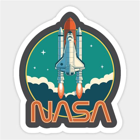 NASA Retro Vintage Space Logo - Nasa - Sticker | TeePublic