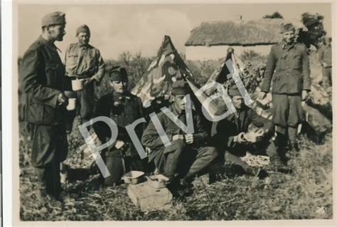 Foto Wk Ii Soldaten Wehrmacht Gefangene Pow Zeltlager Tarn Zelte