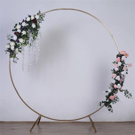 Wedding Proposal Gold Round Metal Arch 7ft Tall