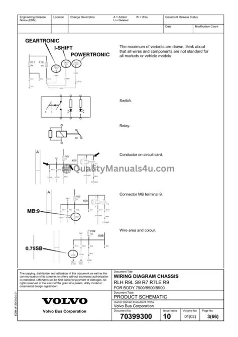 Volvo B9l Wiring Diagram Manual Chassis No 160109